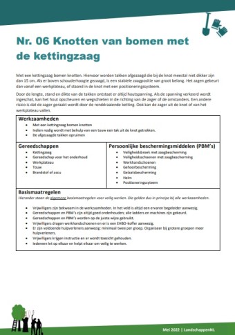 VRIE 06 Knotten van bomen met de kettingzaag