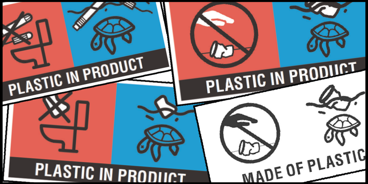 Logo plastic in product
